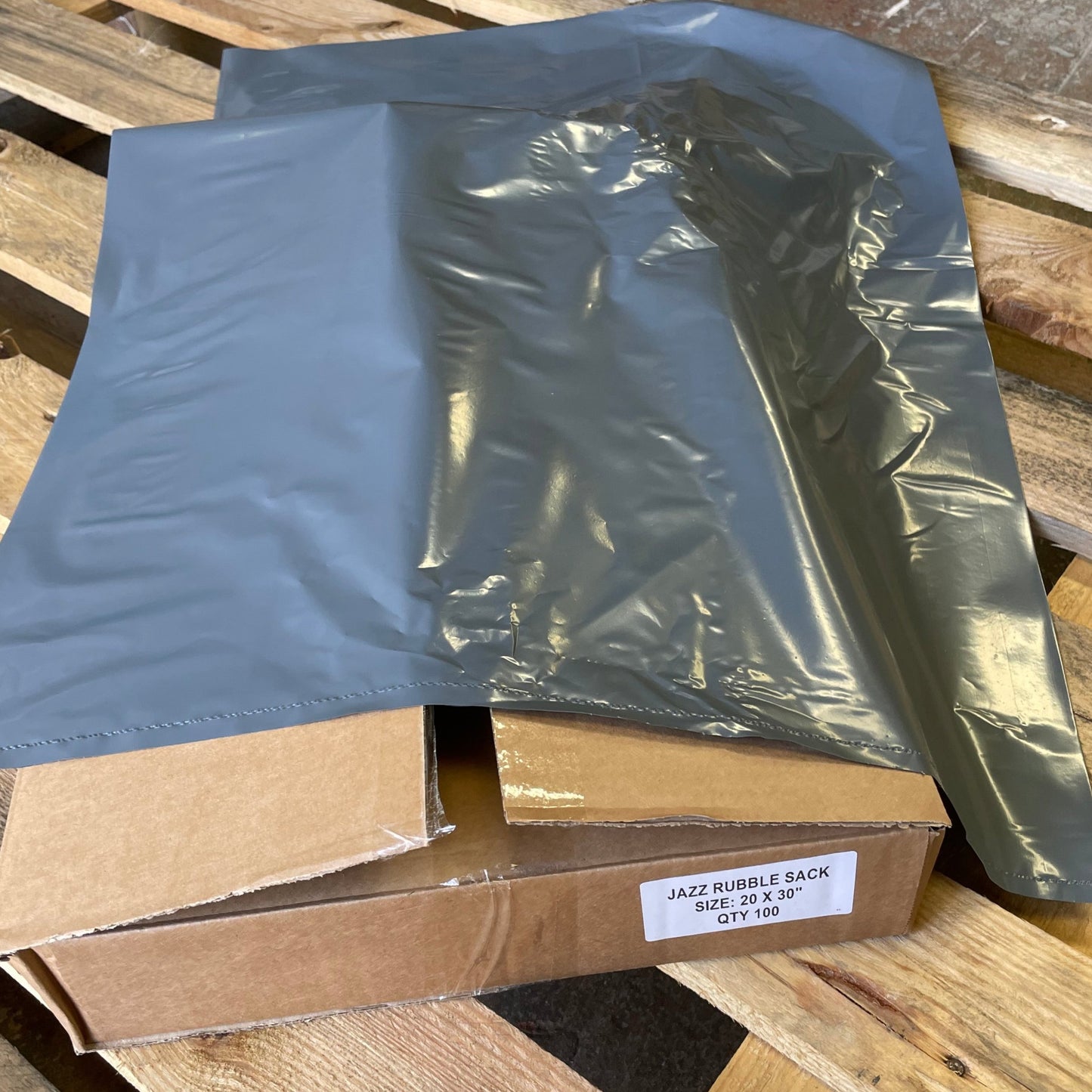 RUBBLE BAGS GREY/BLACK 20" X 30" 500G BOX OF 100 PRB2