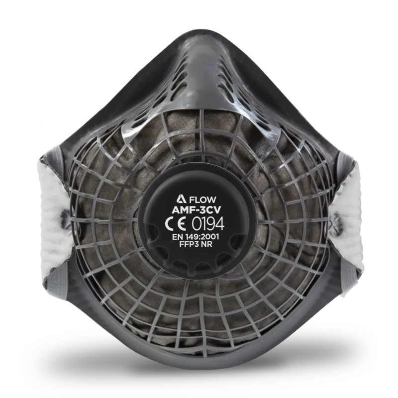 SKYTEC AMF-3CV FFP3V CHARCOAL CUP RESPIRATOR BOX OF 10