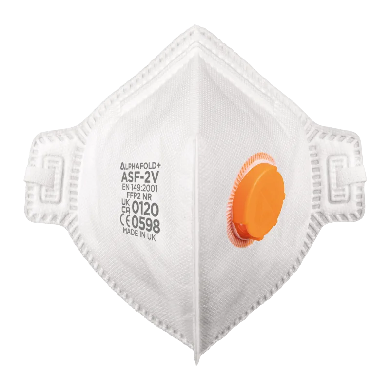 ALPHA ASF-2V FFP2V FOLD FLAT RESPITATOR BOX OF 15