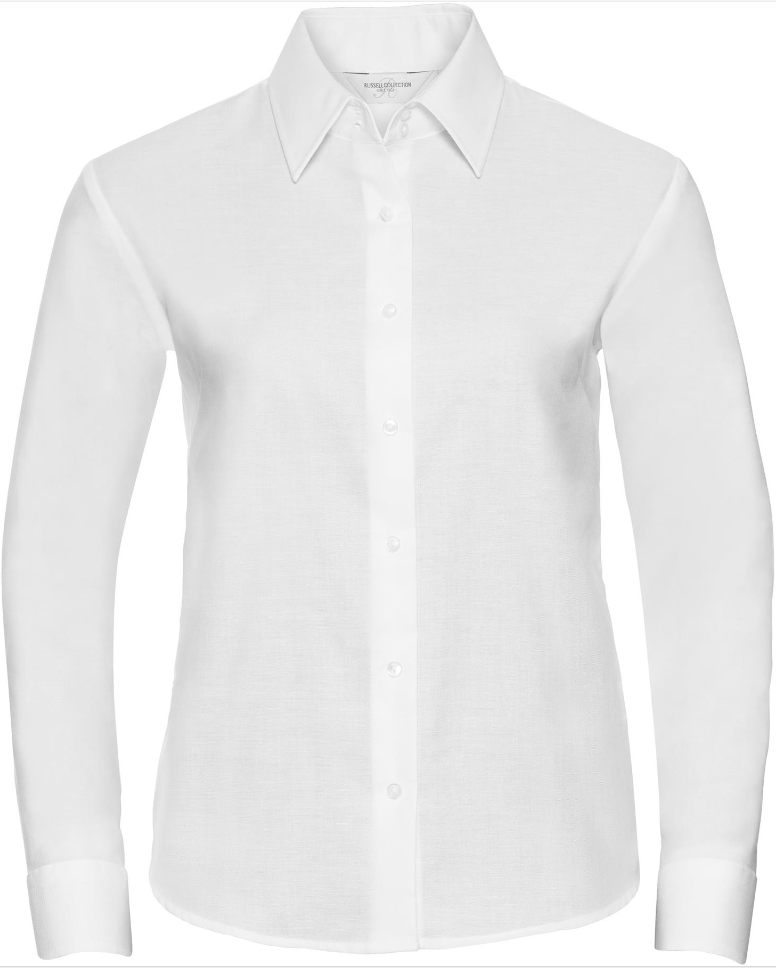 R932F Tailored Oxford Shirt Long Sleeve 135 Ladies White