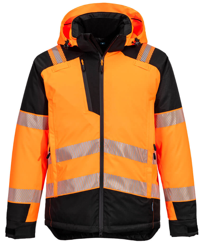 T160 - PW3 Hi-Vis Winter Jacket Orange/Black – Milvill