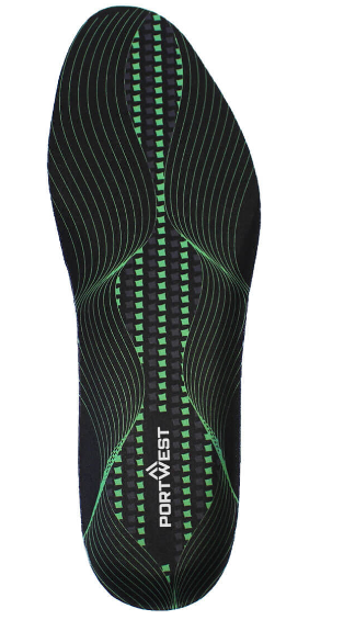 FC82 - Gel Cushion & Arch Support Insole Black/Green