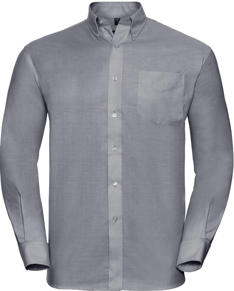 R932M Classic Oxford Long Sleeve Shirt 135 Mens Silver