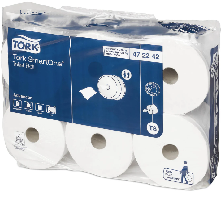 Tork SmartOne Toilet Roll Advanced 2Ply - 472242 - Case of 6 x 1150 Sheets