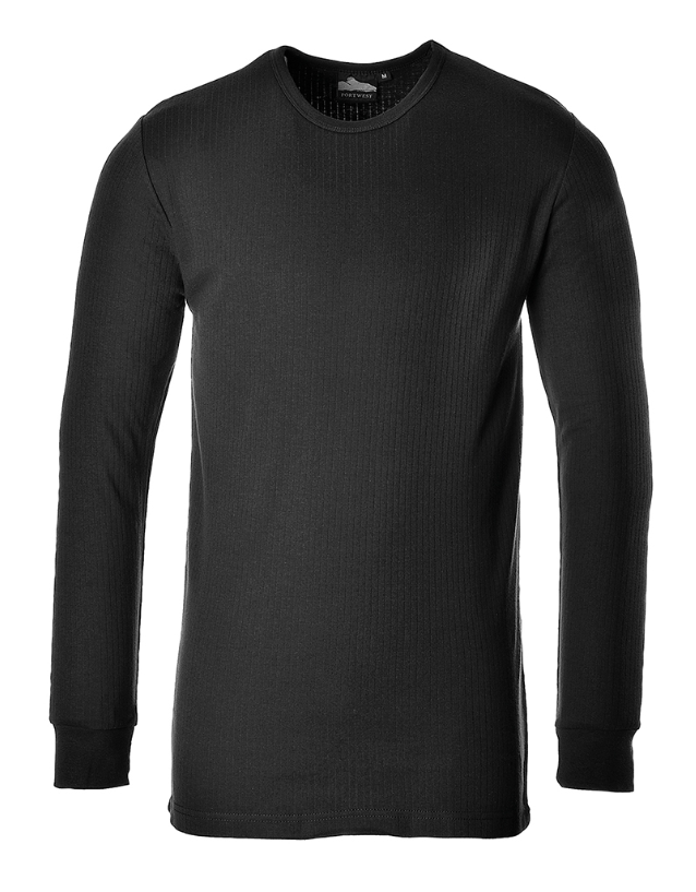 B123 - Thermal T-Shirt Long Sleeve Black