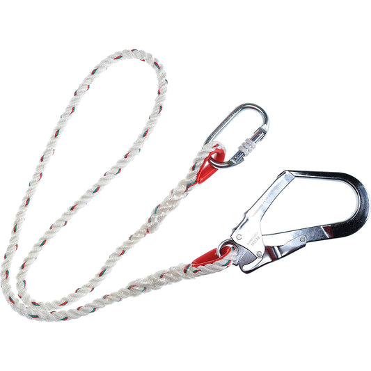 FP21 SINGLE 1.5M RESTRAINT LANYARD WHITE