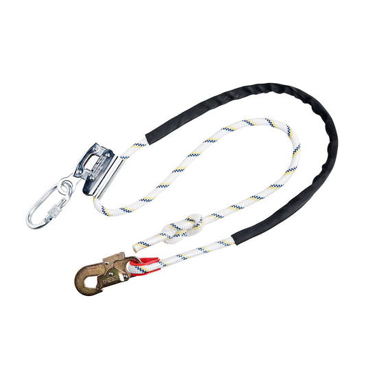 FP26 WORK POSITIONING 2M LANYARD WITH GRIP ADJUSTER WHITE