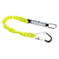 FP53 SINGLE ELASTICATED 1.8M LANYARD WITH SHOCK ABSORBER YELLOW