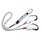 FP55 DOUBLE KERNMANTLE 1.8M LANYARD WITH SHOCK ABSORBER WHITE