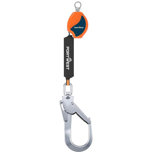 FP80 2M SELF RETRACT LIFELINE 140KG ORANGE/BLACK
