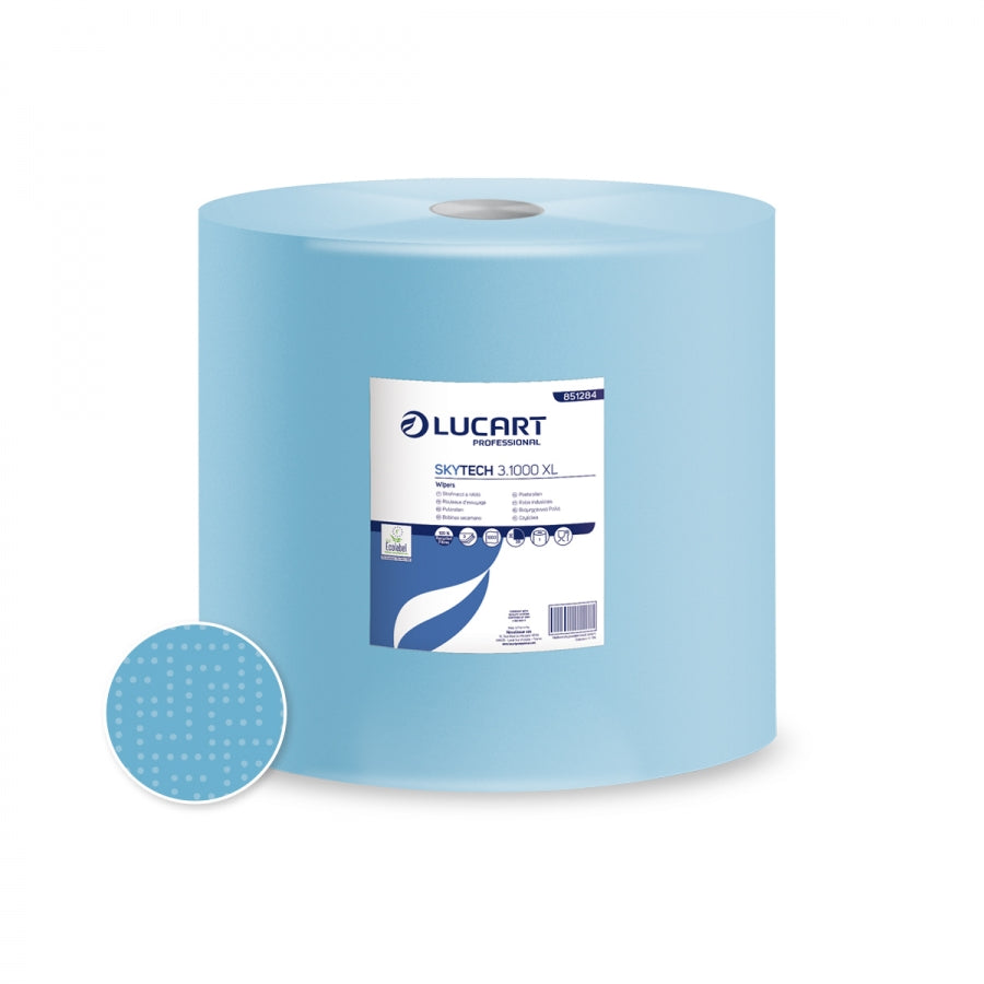 851284 WIPING ROLL BLUE 3 PLY 1000 SHEETS