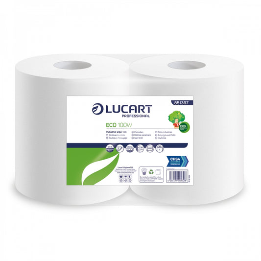 ECO100W FLOOR STAND ROLLS PACK OF 2 360 METRE WHITE