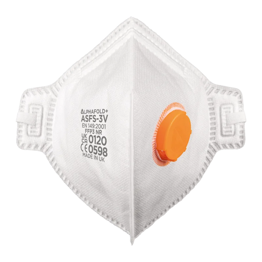 ALPHA ASF-3V FFP3V FOLD FLAT RESPIRATOR BOX OF 15