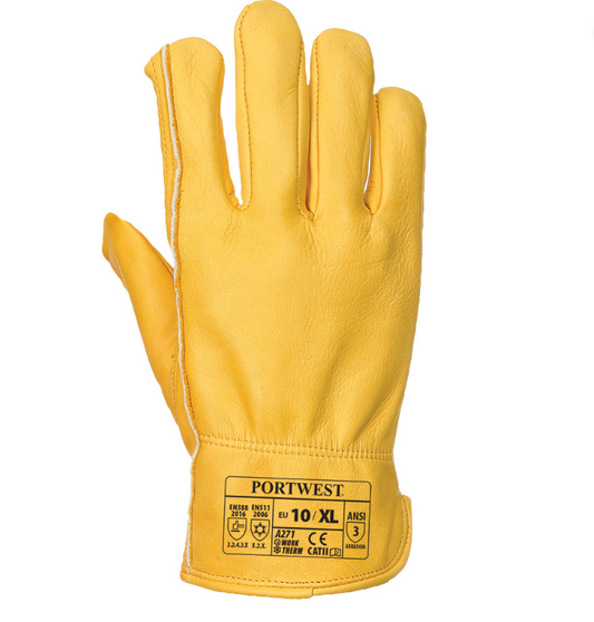 A271 - Lined Driver Glove Size large