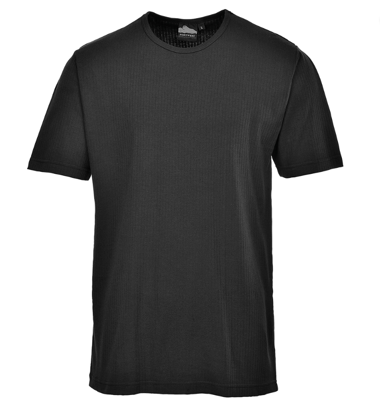 B120 - Thermal T-Shirt Short Sleeve Black