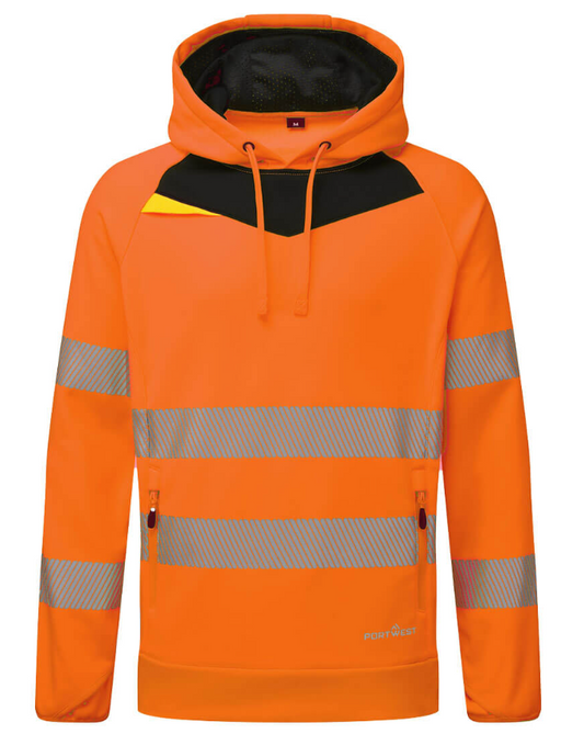 DX483 - DX4 Hi-Vis Overhead Hoodie Orange/Black