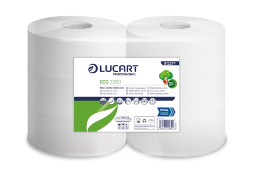 ECO330J JUMBO TOILET ROLL WHITE 300M X 60MM CASE OF 6