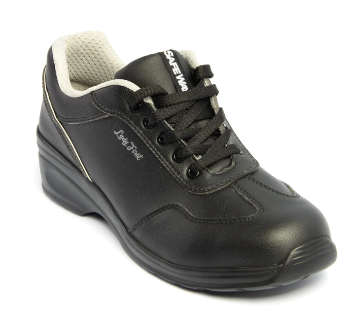 Himalayan 2502 S2/SRC Women's Black Microfibre Lace Safety Shoe