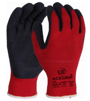 MVG518 UCI Acegrip Red Latex Coated Gloves – Pack Of 10