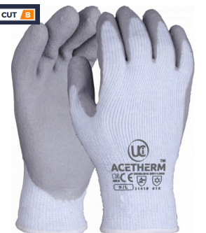 MVG519 UCI Acetherm Latex Coated Gloves – Pack of 10