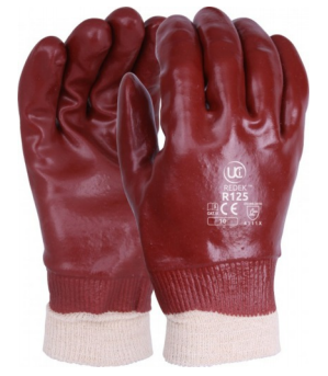 MVG4110 UCI R125 PVC Knit wrist Gloves Red -  Pack of 12